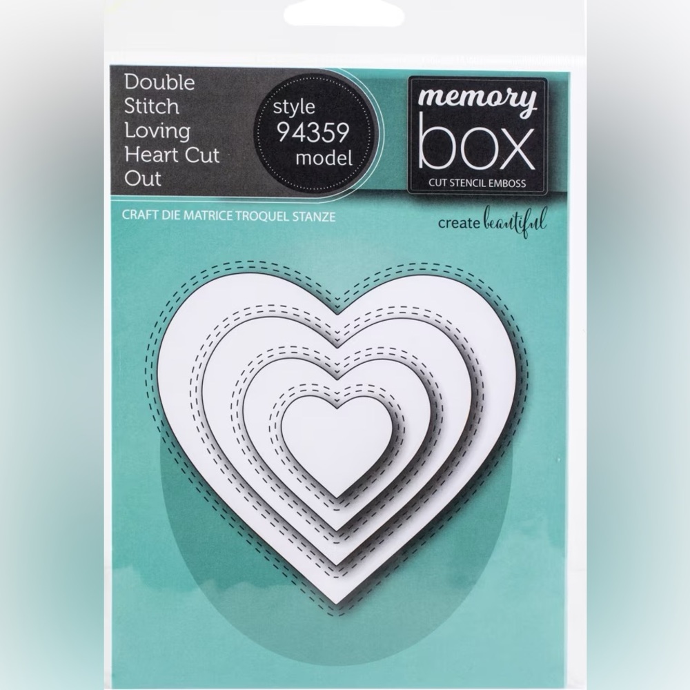 Memory Box Double Stitch Loving Heart Cut Out